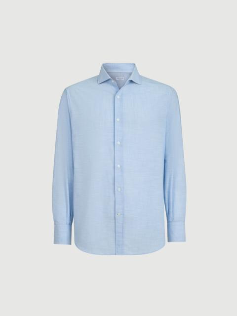 Brunello Cucinelli Lightweight Oxford basic fit shirt with spread collar