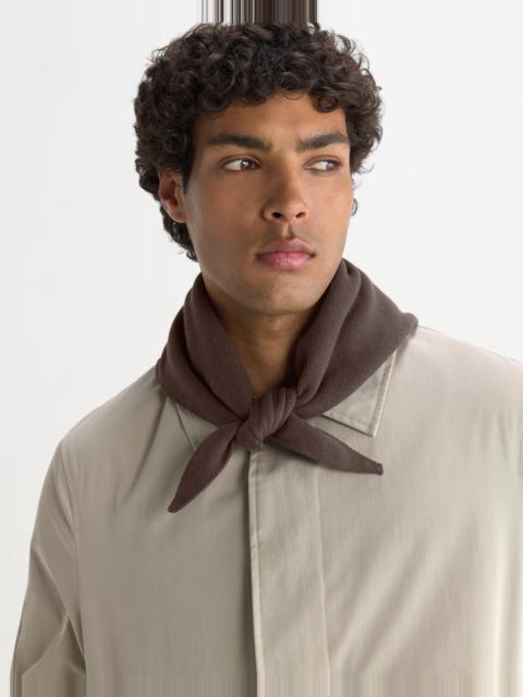 Wax London Arnold - Brown Knitted Rib Scarf