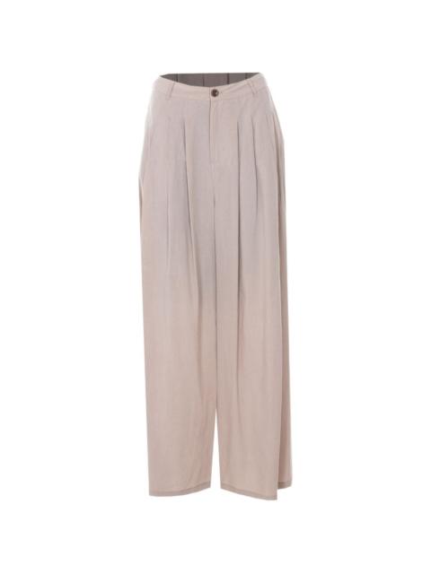 ELEH pleated wide leg trousers