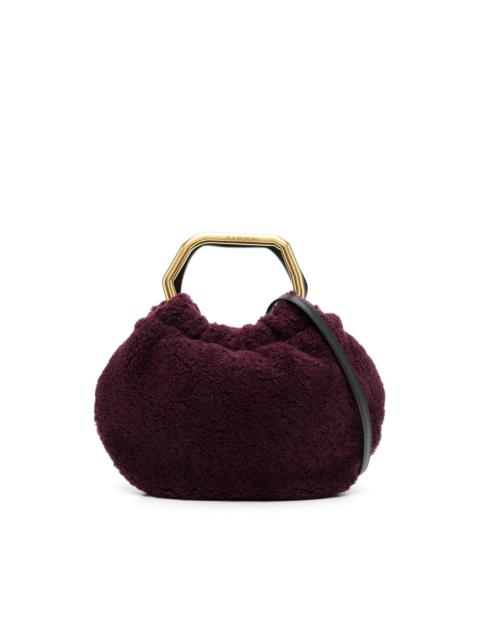 lamb fur clutch-bag