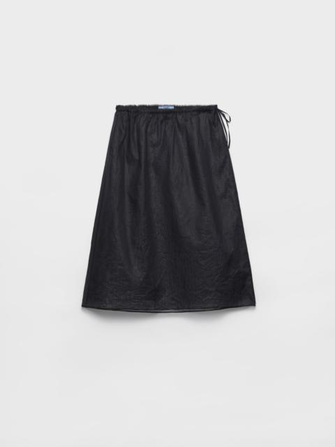 Prada Cotton organdy midi-skirt