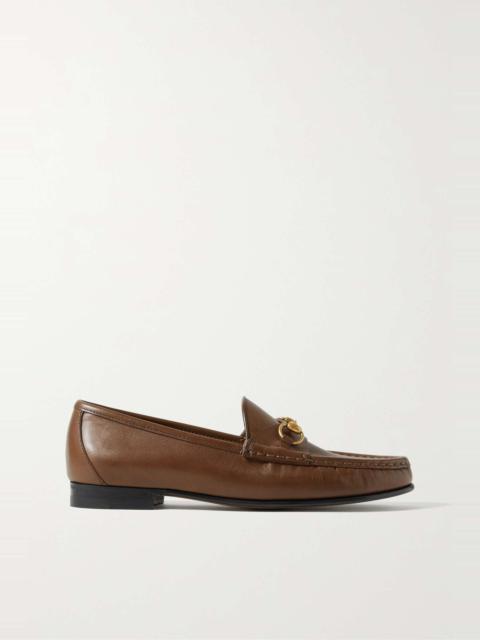 GUCCI Frame horsebit-detailed leather loafers