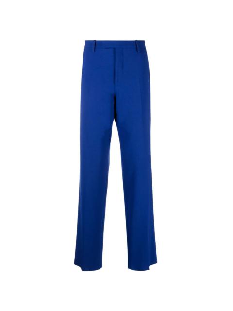 straight-leg tailored trousers