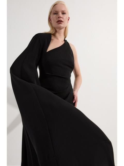 KAREN MILLEN Soft Tailored Cape Sleeve Maxi Dress