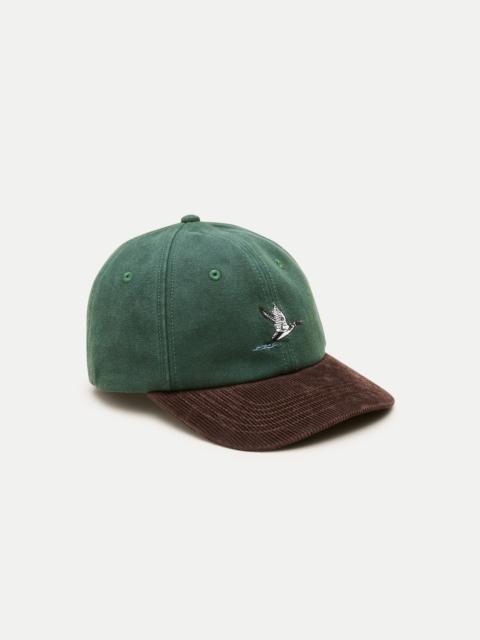 J.CREW Wallace & Barnes embroidered canvas cap with corduroy brim