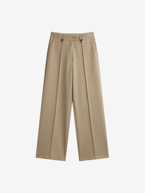 The Frankie Shop Belliva Front Seam Straight Trousers - Camel