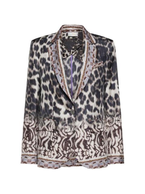Pierre-Louis Mascia Ciadox animal-print single-breasted blazer