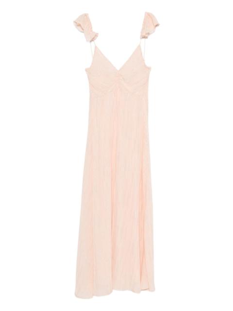forte_forte ruffled-sleeve V-neck maxi dress