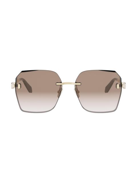 BVLGARI Women's Serpenti Forever 58MM Square Sunglasses - Goldother Gradient Brown