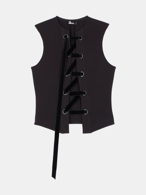 The Kooples BLACK TOP WITH LACING