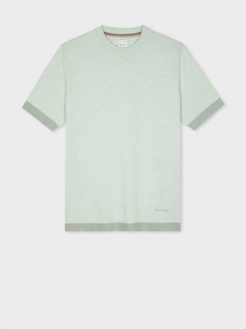 Paul Smith Pale Green Lyocell-Cotton Knitted T-Shirt