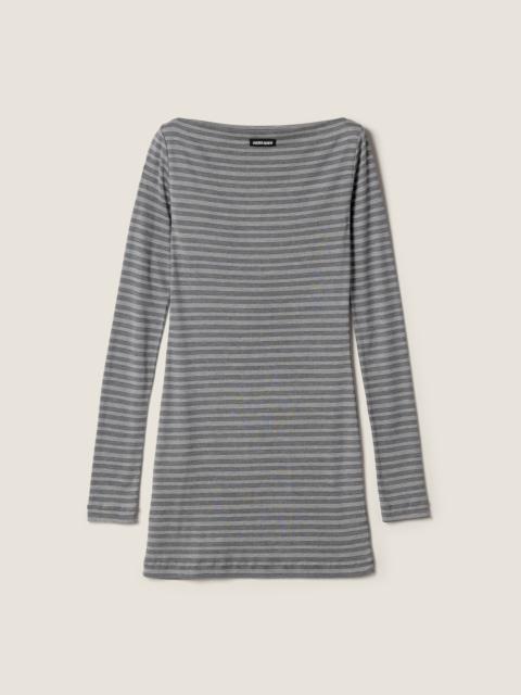 Miu Miu Striped jersey mini-dress