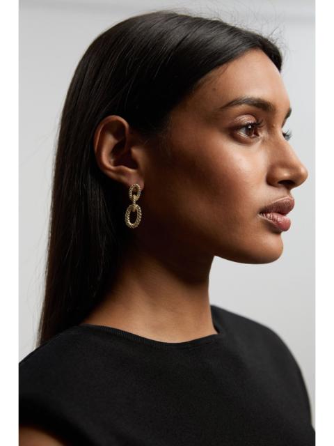 KAREN MILLEN Woven Link Drop Earrings