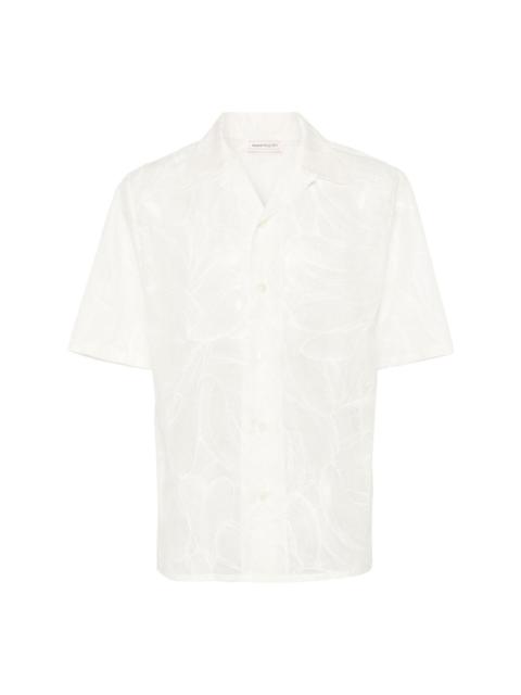 Alexander McQueen graphic-print semi-sheer shirt