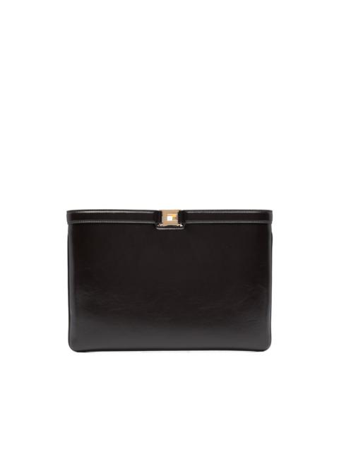 ELISABETTA FRANCHI logo-plaque clutch bag