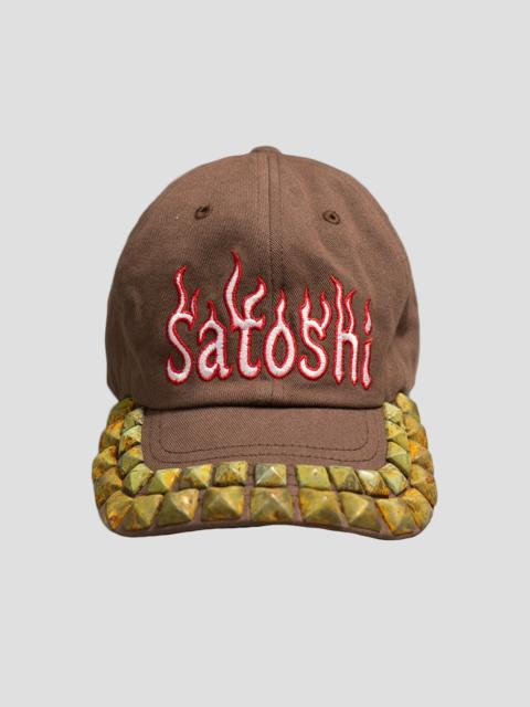 SATOSHI NAKAMOTO STUDDED FLAME CAP