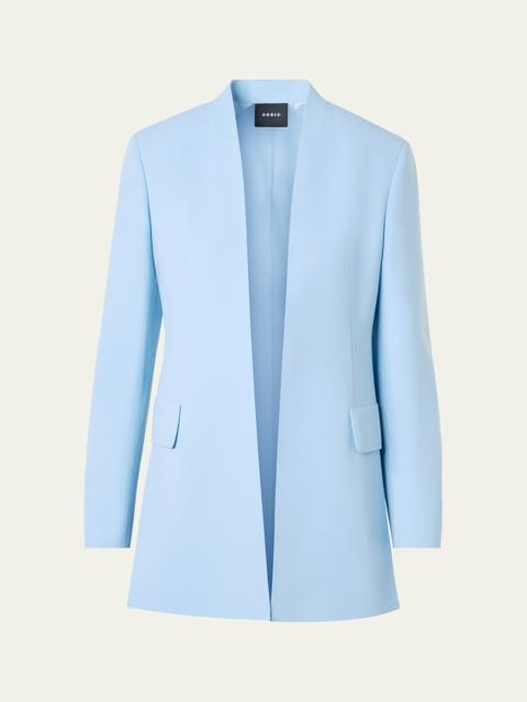 AKRIS Alvar Front Slits Open Blazer Jacket