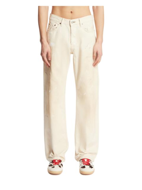 Acne Studios White Painted Detail Jeans