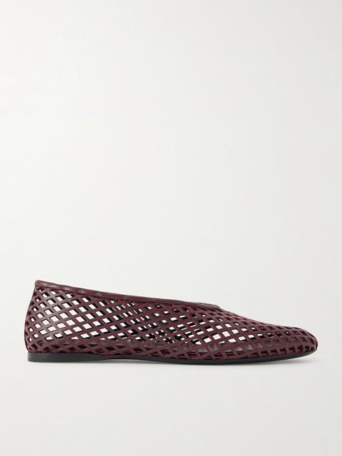Proenza Schouler Tee perforated leather ballet flats Burgundy