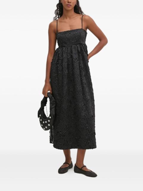 STINE GOYA rose-embellished midi dress