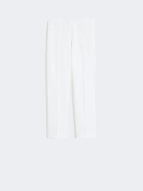 WEEKEND Max Mara CECCO Slim-fit stretch cotton trousers - WHITE