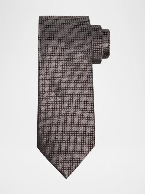 ZEGNA Men's Neat Micro-Jacquard Silk Tie