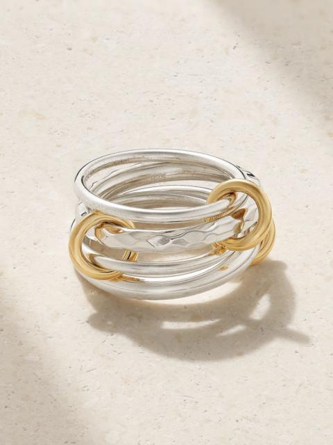 Spinelli Kilcollin Cici Petite sterling silver and 18-karat gold ring Silver