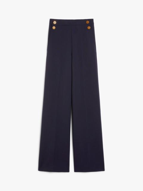 Max Mara POLONIA Wide-leg wool canvas trousers