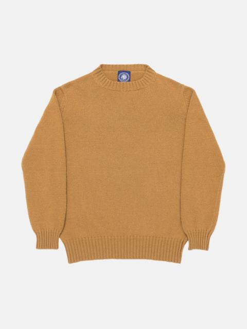 J. PRESS MADE-IN-SCOTLAND CAMELHAIR CREWNECK SWEATER