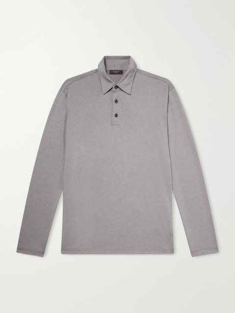 SLOWEAR Zanone Cotton and Silk-Blend Jersey Polo Shirt