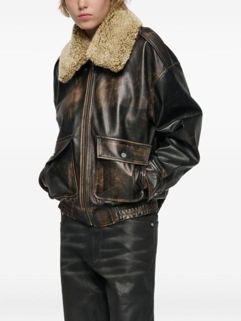 MISBHV front-pocket leather jacket