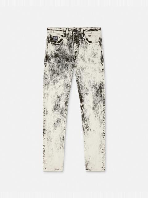 VERSACE JEANS COUTURE Bleached Skinny Jeans