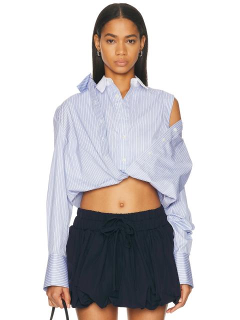 Monse Fold-Up Cropped Shirt