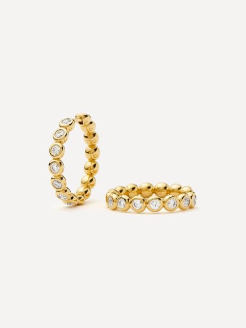 MISSOMA 18ct Gold-Plated Tennis Medium Hoop Earrings