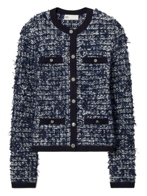 TORY BURCH Kendra tweed button cardigan