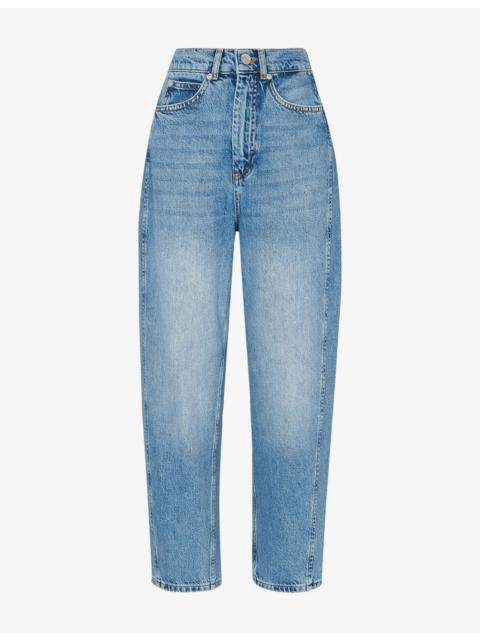 WHISTLES Authentic Barrel-Leg High-Rise Jeans