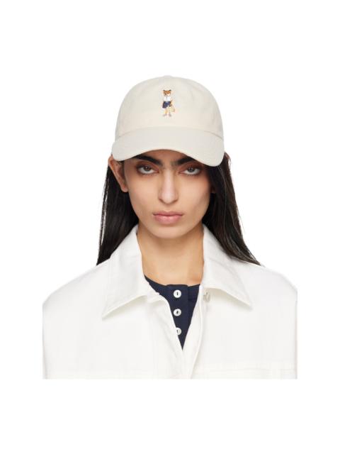 Maison Kitsuné Beige Dressed Fox Cap
