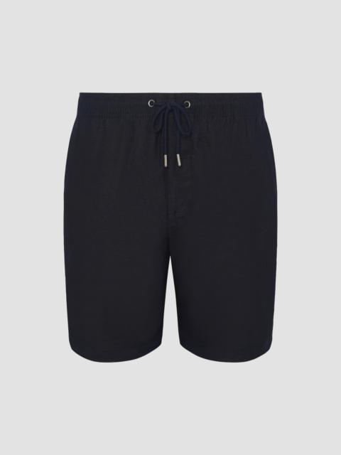 onia Men's Stretch Linen-Blend Drawstring Shorts - Midnight