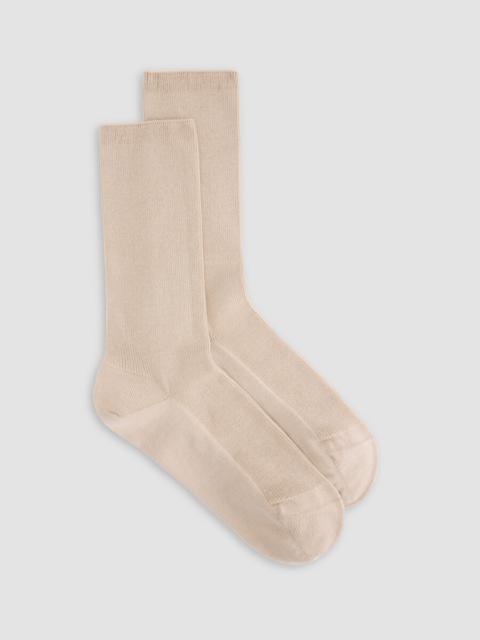EILEEN FISHER Cotton Rib Crew Sock