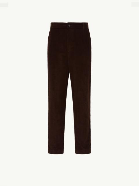Moncler Leather Logo Corduroy Pants