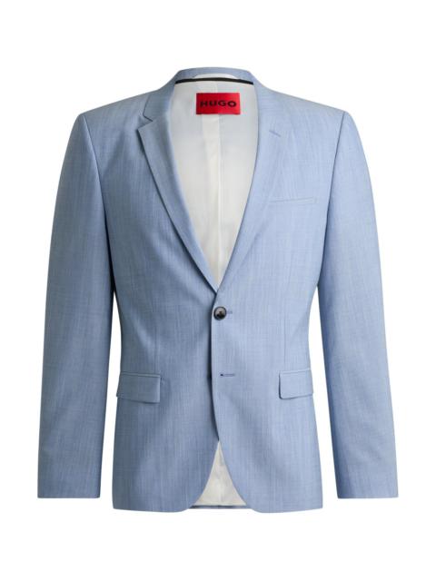 HUGO EXTRA-SLIM-FIT BLAZER IN A MELANGE WOOL BLEND