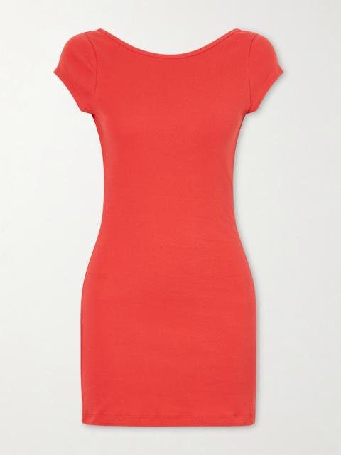 MATTEAU Open-back Cotton-jersey Mini Dress