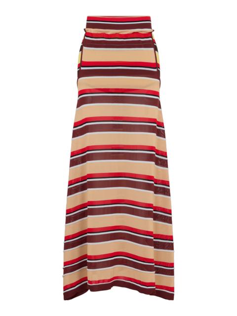 rabanne Striped Maxi Skirt multi
