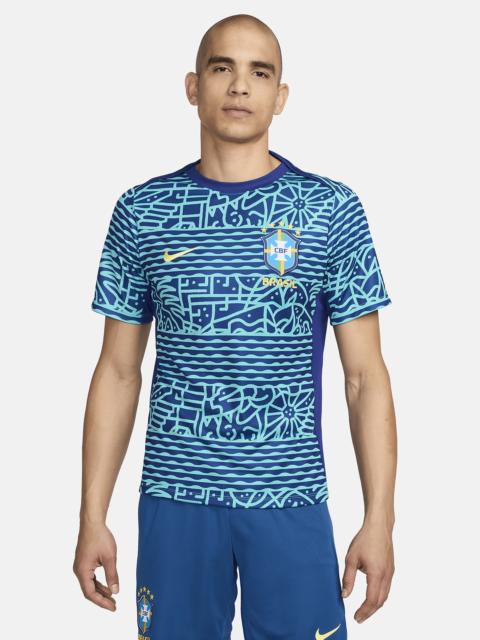 Nike Brazil Academy Pro Nike Men's Dri-FIT Soccer Pre-Match Short-Sleeve Top