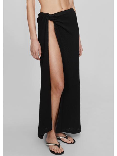 CHRISTOPHER ESBER Christopher Esber Vertical Knit Twist Sarong Skirt - Black