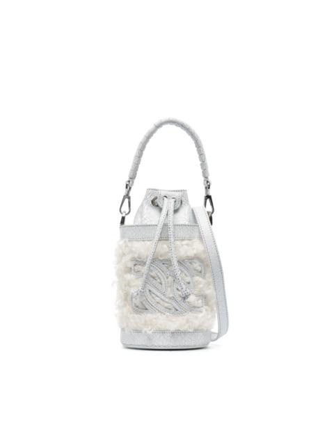 CASADEI Giulia faux-shearling bucket bag