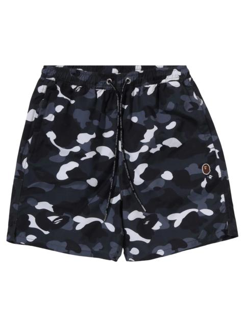 BAPE City Camo Ape Head One Point Beach Shorts 'Black'