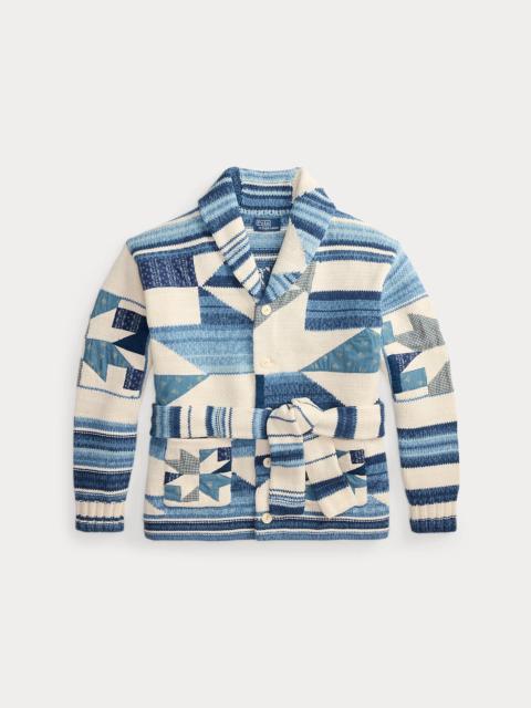 Polo Ralph Lauren Appliquéd Cotton-Linen Cardigan