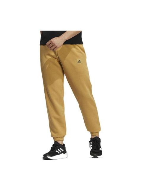 Men's adidas Logo Printing Pattern Bundle Feet Sports Pants/Trousers/Joggers Yellow HZ7021