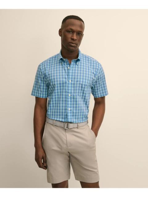 Brooks Brothers Performance Series Stretch Polo Button-Down Collar, Tartan Sport Shirt